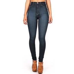 NEVER WORN: Dark denim high waisted jeans